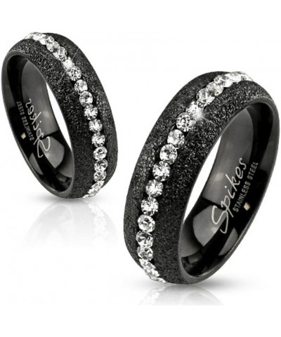 His Hers 4 Piece Black Ion Plated Stainless Steel Wedding Engagement Ring Band Set Size Women's 05 Men's 11 $16.25 Sets