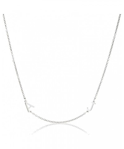 Sterling Silver Personalized Mini Letter Initials Necklace Silver - Intials (2) $22.87 Necklaces