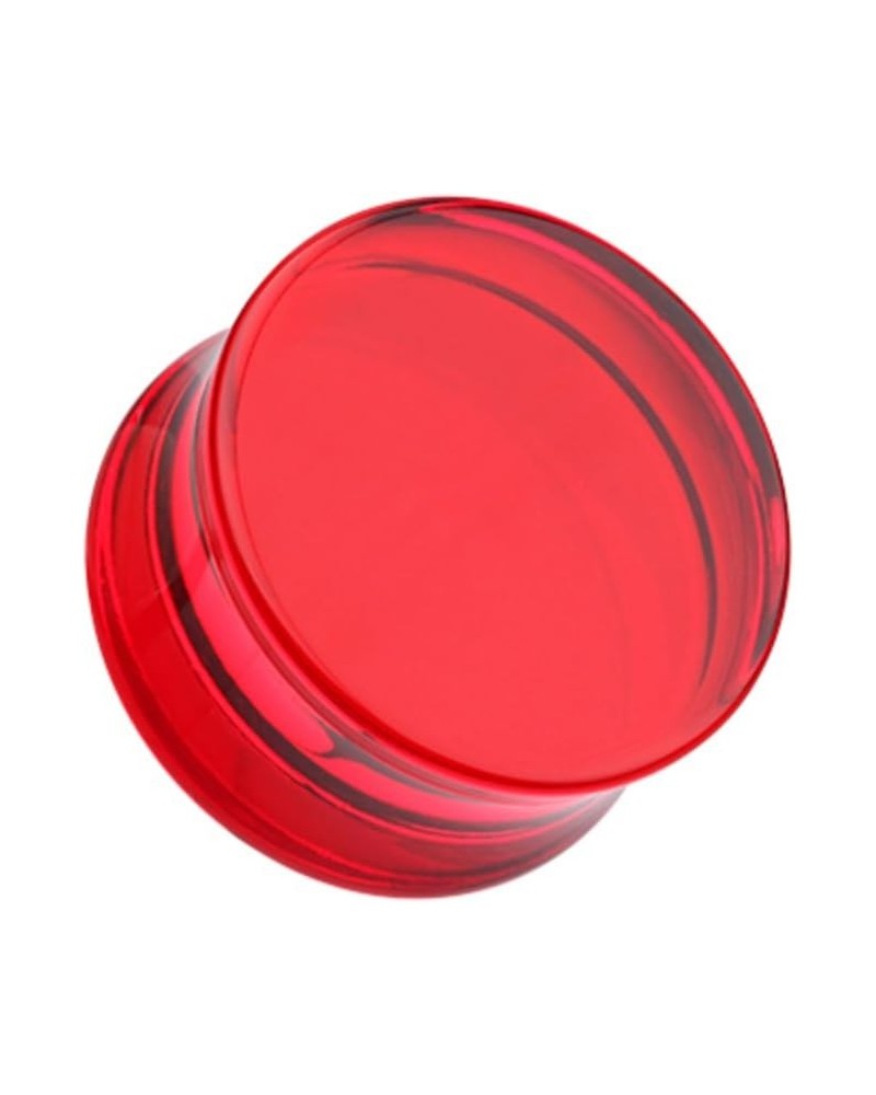 Basic Acrylic Double Flared WildKlass Ear Gauge Plug (Sold as Pairs) 6 GA Red $9.53 Body Jewelry