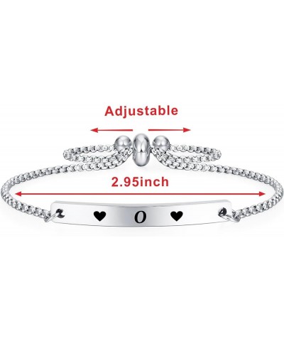 Women Bracelet Gifts for Girlfriend Wife Friend Female Girl 26 Initial Letter Love Bracelet for Her Jewelry Love O $10.43 Bra...