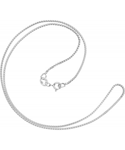 10K Solid White, Yellow Gold or Sterling Silver Box Link Chain Necklace | 14" to 22" Lengths | 0.55mm or 1.04mm Thick | With ...