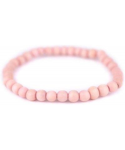 Wood Stretch Bracelet, Yellow - Stackable Beaded Jewelry, Unisex for Men & Women Small Beads Pink $7.37 Bracelets