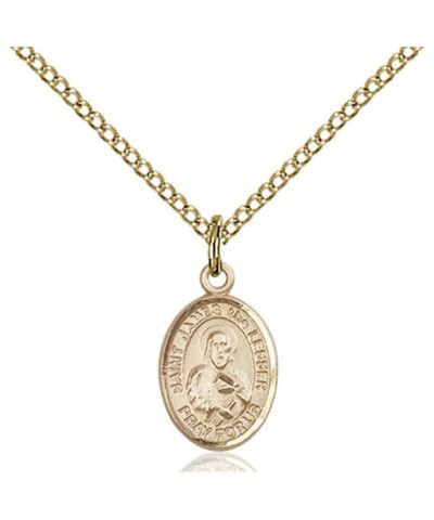 14KT Gold Filled Catholic Patron Saint Petite Charm Medal, 1/2 Inch Saint James the Lesser $42.50 Pendants