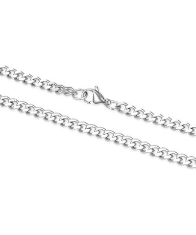 304 Grade Surgical Stainless Steel Diamond-Cut Cuban Curb 18 Inch Chain Necklace 2mm 3mm 4.5mm 5mm 6mm Tarnish Resistant Hypo...