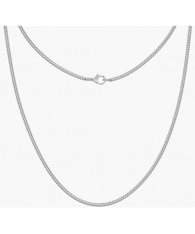 304 Grade Surgical Stainless Steel Diamond-Cut Cuban Curb 18 Inch Chain Necklace 2mm 3mm 4.5mm 5mm 6mm Tarnish Resistant Hypo...