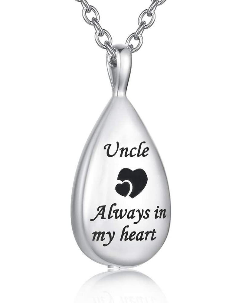 Cremation Urn Necklace for Ashes Urn Jewelry Always in My Heart Memorial Pendant with Fill Kit Uncle $9.85 Necklaces