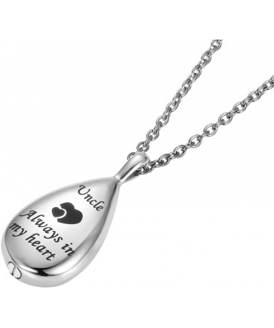 Cremation Urn Necklace for Ashes Urn Jewelry Always in My Heart Memorial Pendant with Fill Kit Uncle $9.85 Necklaces