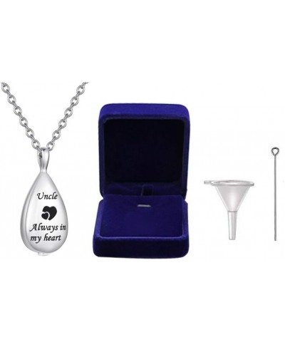 Cremation Urn Necklace for Ashes Urn Jewelry Always in My Heart Memorial Pendant with Fill Kit Uncle $9.85 Necklaces