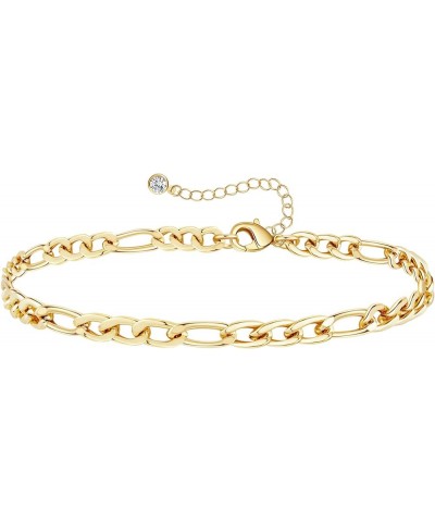 Women Anklet Adjustable Beach Ankle Chain Gold Alloy Foot Chain Bracelet Jewelry Gift Figaro $5.21 Anklets