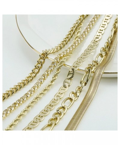 Women Anklet Adjustable Beach Ankle Chain Gold Alloy Foot Chain Bracelet Jewelry Gift Figaro $5.21 Anklets