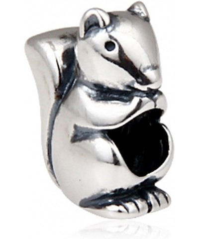 Fits DIY Charms Bracelet 925 Sterling Silver Animal Bead Squirrel Bead Charms DIY Jewelry Findings $10.39 Bracelets