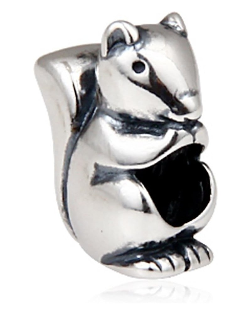 Fits DIY Charms Bracelet 925 Sterling Silver Animal Bead Squirrel Bead Charms DIY Jewelry Findings $10.39 Bracelets