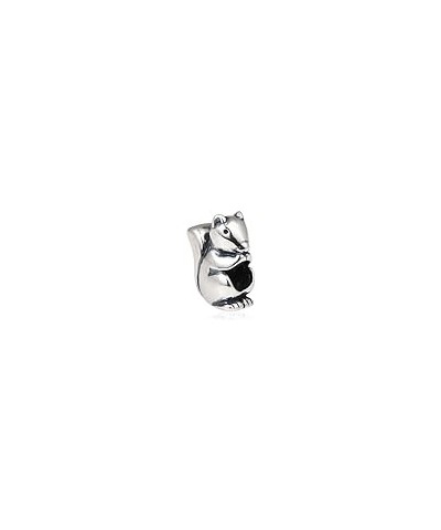 Fits DIY Charms Bracelet 925 Sterling Silver Animal Bead Squirrel Bead Charms DIY Jewelry Findings $10.39 Bracelets