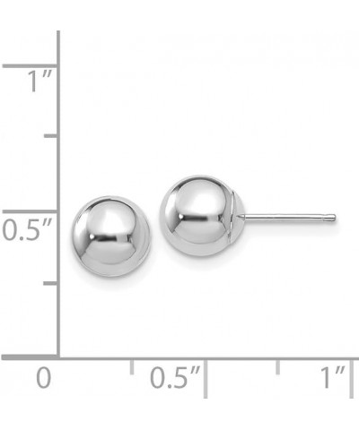 14K White Gold 5mm Ball Stud Earrings 14K White Gold - 7mm - 0.28 inch $34.98 Earrings