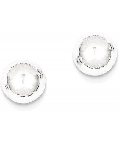 14K White Gold 5mm Ball Stud Earrings 14K White Gold - 7mm - 0.28 inch $34.98 Earrings