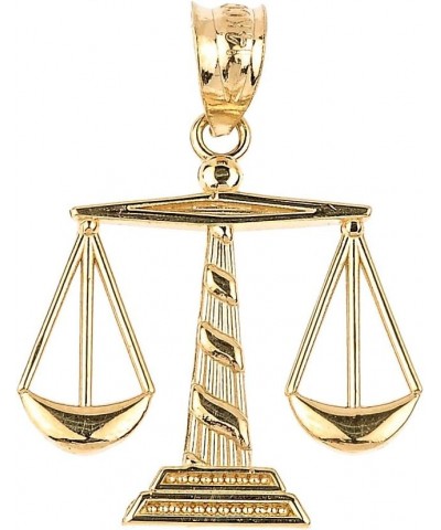 14k Yellow Gold Scales of Justice Necklace Pendant $87.75 Necklaces