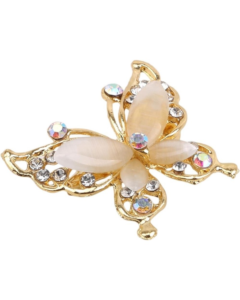 Journey Studio Butterfly Brooch Elegant Faux Crystal Scarf Pin Animal Brooch for Women Festival Gift,Silver, 3.5*3cm gold $3....