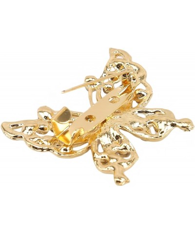 Journey Studio Butterfly Brooch Elegant Faux Crystal Scarf Pin Animal Brooch for Women Festival Gift,Silver, 3.5*3cm gold $3....