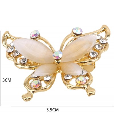 Journey Studio Butterfly Brooch Elegant Faux Crystal Scarf Pin Animal Brooch for Women Festival Gift,Silver, 3.5*3cm gold $3....