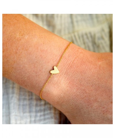 Dainty Heart Women Bracelet - Love Bracelet - 14K Gold PVD Plated - For Girlfriend Wife Daughter - Minimalist Fashion Jewelry...