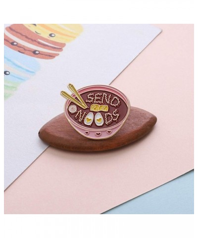 Backpack Enamel Brooch Pin Fashion Ramen Brooch Lapel Shirt Soup Brooch Noodles Bowl Breastpin Breastpin Jewelry for Clothing...