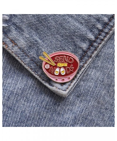 Backpack Enamel Brooch Pin Fashion Ramen Brooch Lapel Shirt Soup Brooch Noodles Bowl Breastpin Breastpin Jewelry for Clothing...