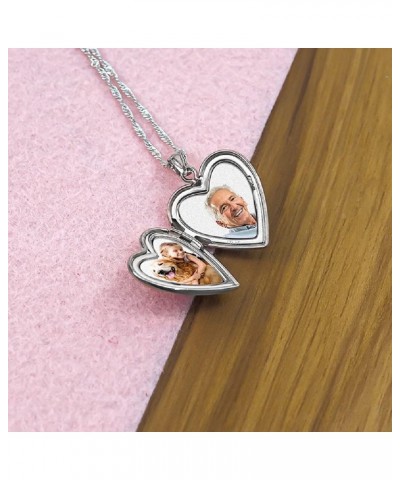 Heart Shaped "Butterflies" Photo Locket Necklace - 3/4 inch x 3/4 inch - Includes 18 inch Chain - Custom Locket Necklaces for...