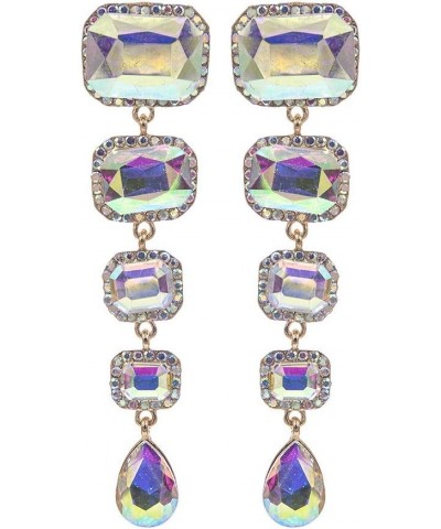 Flapper Large Clip-On Earring Holographic Chandelier Ruby $11.39 Earrings