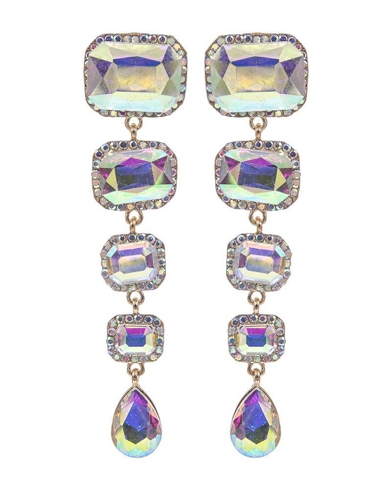 Flapper Large Clip-On Earring Holographic Chandelier Ruby $11.39 Earrings