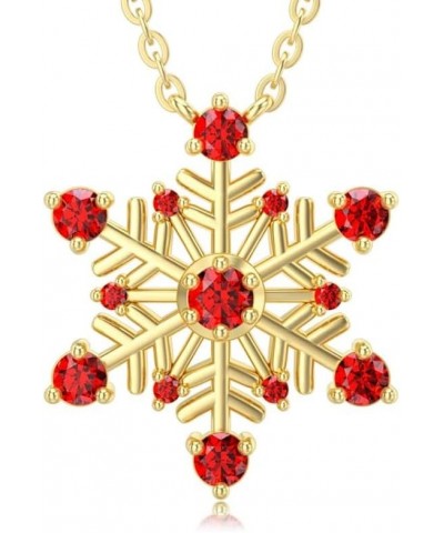 10K 14K White Gold/Gold christmas gifts christmas jewelry christmas necklace snowflake necklace for women frozen necklace sno...