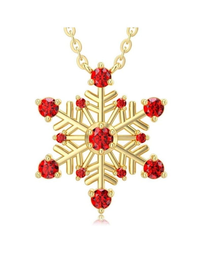 10K 14K White Gold/Gold christmas gifts christmas jewelry christmas necklace snowflake necklace for women frozen necklace sno...