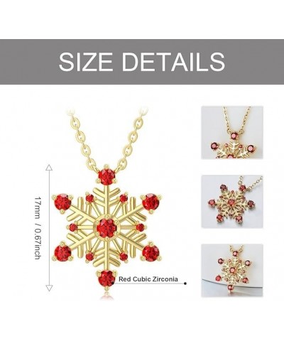 10K 14K White Gold/Gold christmas gifts christmas jewelry christmas necklace snowflake necklace for women frozen necklace sno...