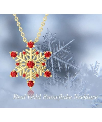 10K 14K White Gold/Gold christmas gifts christmas jewelry christmas necklace snowflake necklace for women frozen necklace sno...