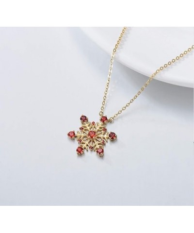 10K 14K White Gold/Gold christmas gifts christmas jewelry christmas necklace snowflake necklace for women frozen necklace sno...