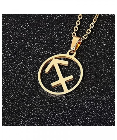 Gold Zodiac Necklace for Women, 12 Horoscope Astrology Sign Pendant Necklaces, Jewelry Gifts, Sagittarius $9.68 Necklaces