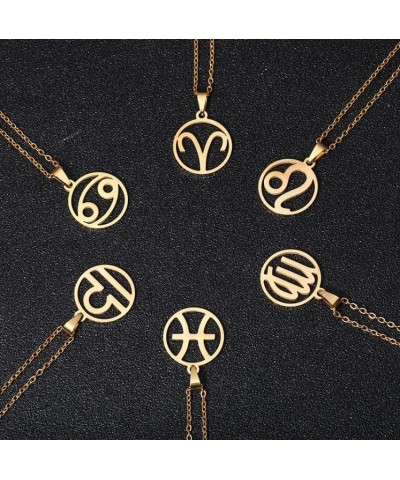 Gold Zodiac Necklace for Women, 12 Horoscope Astrology Sign Pendant Necklaces, Jewelry Gifts, Sagittarius $9.68 Necklaces