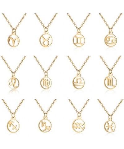 Gold Zodiac Necklace for Women, 12 Horoscope Astrology Sign Pendant Necklaces, Jewelry Gifts, Sagittarius $9.68 Necklaces