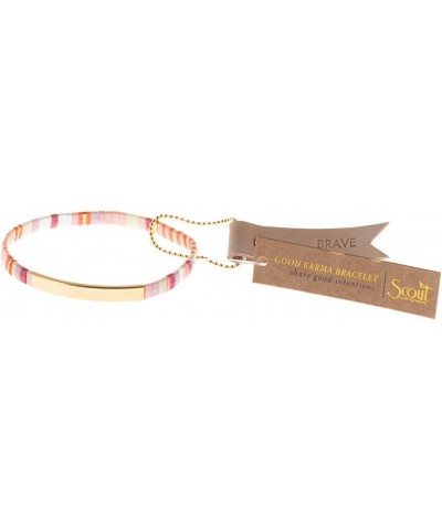 Good Karma Miuki Bracelet - Brave - Pink Multi/Gold $11.60 Bracelets