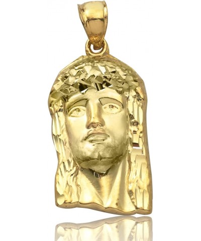 10K Yellow Gold Jesus Head Pendant Charm (1.00" x 0.37") $50.57 Pendants