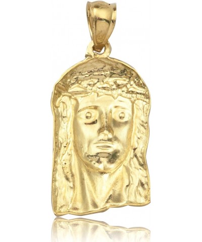 10K Yellow Gold Jesus Head Pendant Charm (1.00" x 0.37") $50.57 Pendants