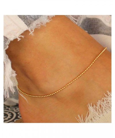 Boho Bead Ankle Bracelet Gold Ball Anklet Chain Minimal Anklet Bracelets Beach Anklet Foot Chain Jewelry for Women and Girls ...