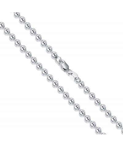 Solid 925 Sterling Silver 3MM Ball Chain Bracelet for Men Women,with Lobster Claw Clasp,Made in Italy 6.5/7/7.5/8 Inch 7.5 In...