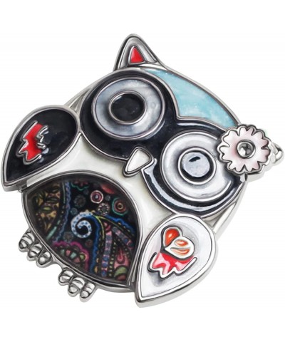 Zinc Alloy Cute Owl Bird Brooch Pins Jewelry Enamel Anime Owl Gifts for Women Girls Scarf Lapel Pin Charms Black $10.19 Brooc...