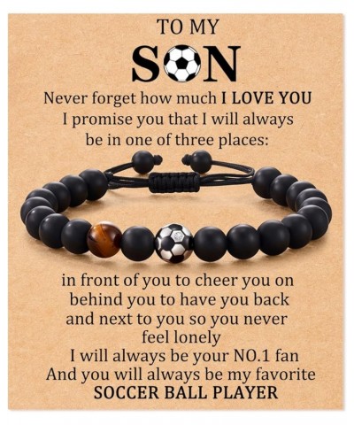 Baseball/Soccer/Basketball/Hockey/Golf/Football Bracelet Gifts for Boys Men C-Soccer $11.78 Bracelets