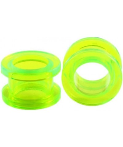 Acrylic Ear Gauges Multiple Sizes, Mens Tunnel Plugs For Ears White Ear Plugs Expander 2pcs Piercing Earrings Green 5.0 Milli...