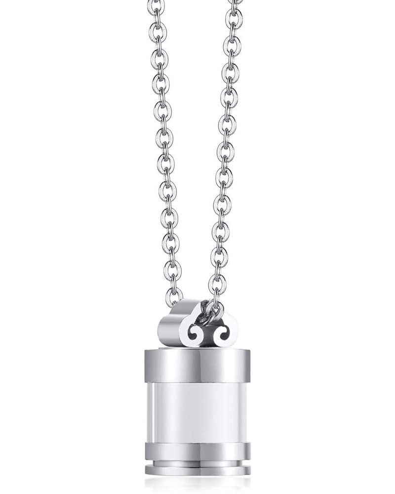 Fashion Stainless Steel Glass Bottle Pendant Container Ashes Holder Necklace Steel $7.50 Necklaces