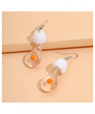 Lightweight Resin Lifelike Fruits Food Dangle Earrings Funny Strawberry Cake Orange Peach Apple Henhouse Egg Mask Hook Earrin...