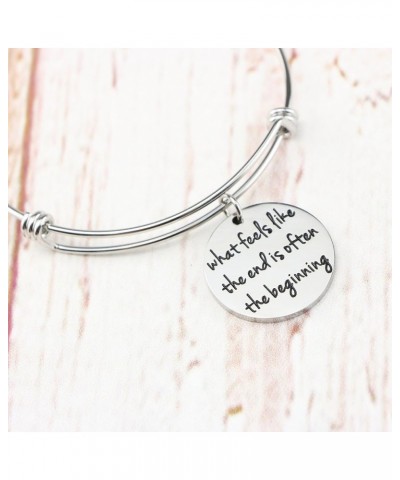 Inspirational Bangle Bracelet for Women Girls Stainless Steel Motivational Encourage Jewelry Birthday Mother's Day Christmas ...