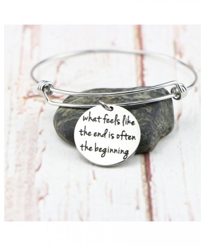 Inspirational Bangle Bracelet for Women Girls Stainless Steel Motivational Encourage Jewelry Birthday Mother's Day Christmas ...