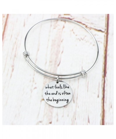 Inspirational Bangle Bracelet for Women Girls Stainless Steel Motivational Encourage Jewelry Birthday Mother's Day Christmas ...